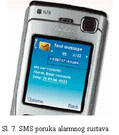 SMS poruka alarmnog sustava